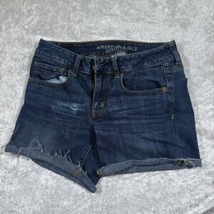 American Eagle Midi Denim Shorts Super Stretch Sz6